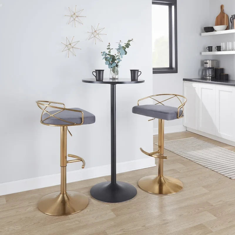 Adjustable Swivel Bar Stool (Set of 2)