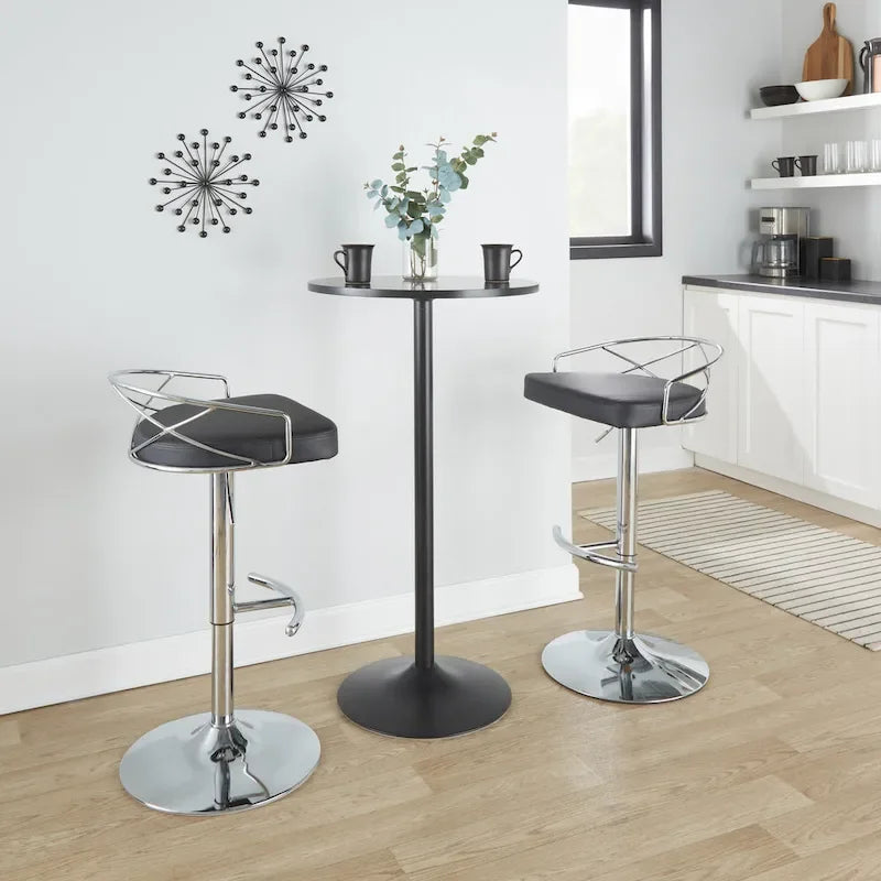 Adjustable Swivel Bar Stool (Set of 2)