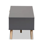 Modern Dark Grey and Gold Coffee Table