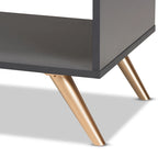 Modern Dark Grey and Gold Coffee Table