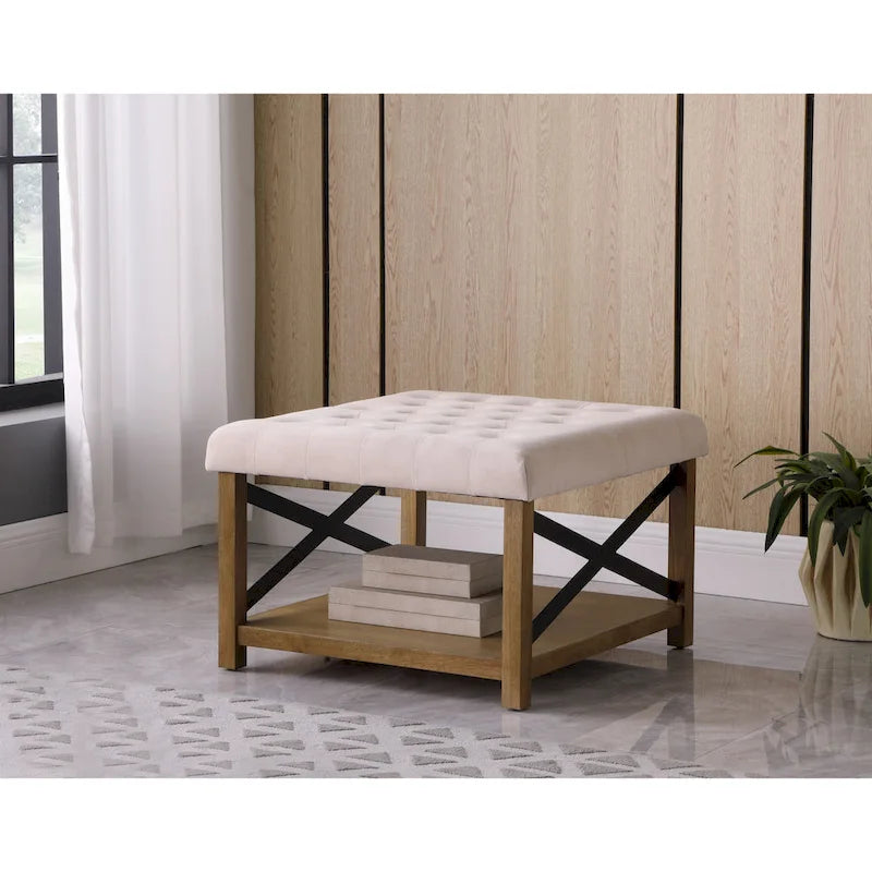  Tufted Top square cocktail Ottoman