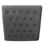 Square Tufted Storage Ottoman with Wood Shelf