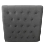 Square Tufted Storage Ottoman with Wood Shelf