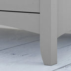 L-Shaped Desk Office Suite with File Cabinet and Bookcase, Cape Cod Gray