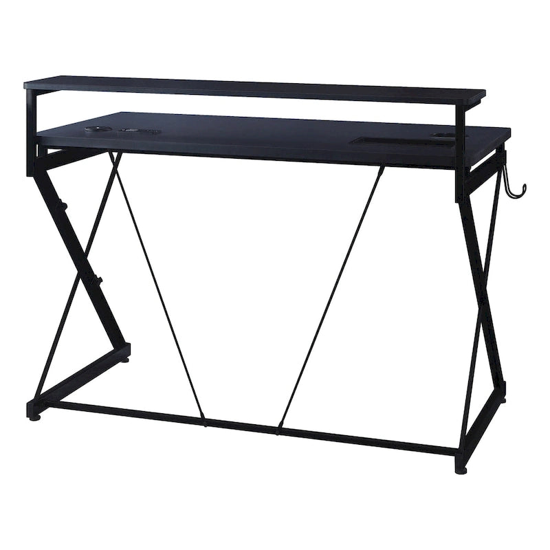 47.8 in. Gaming Desk with RGB LED Lighting and Monitor Shelf