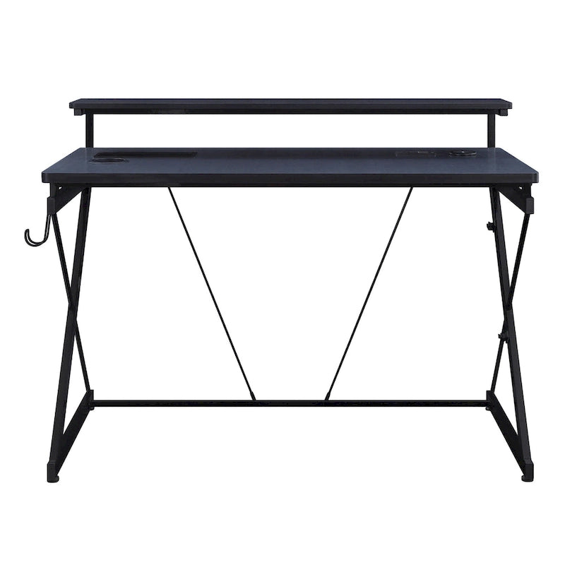 47.8 in. Gaming Desk with RGB LED Lighting and Monitor Shelf