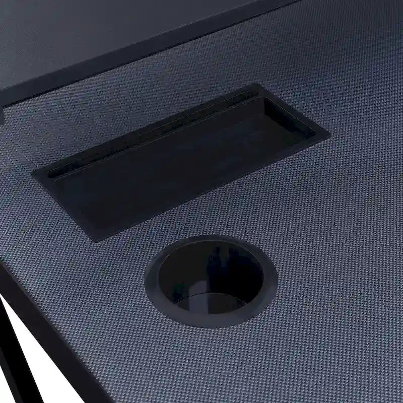 47.8 in. Gaming Desk with RGB LED Lighting and Monitor Shelf
