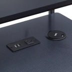 47.8 in. Gaming Desk with RGB LED Lighting and Monitor Shelf