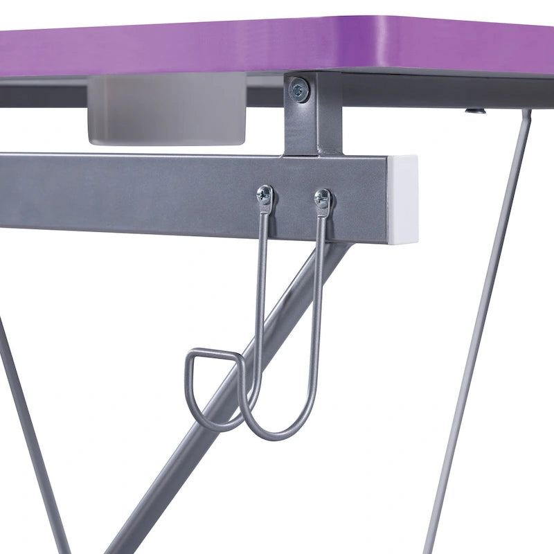 47.8 in. Gaming Desk with RGB LED Lighting and Monitor Shelf