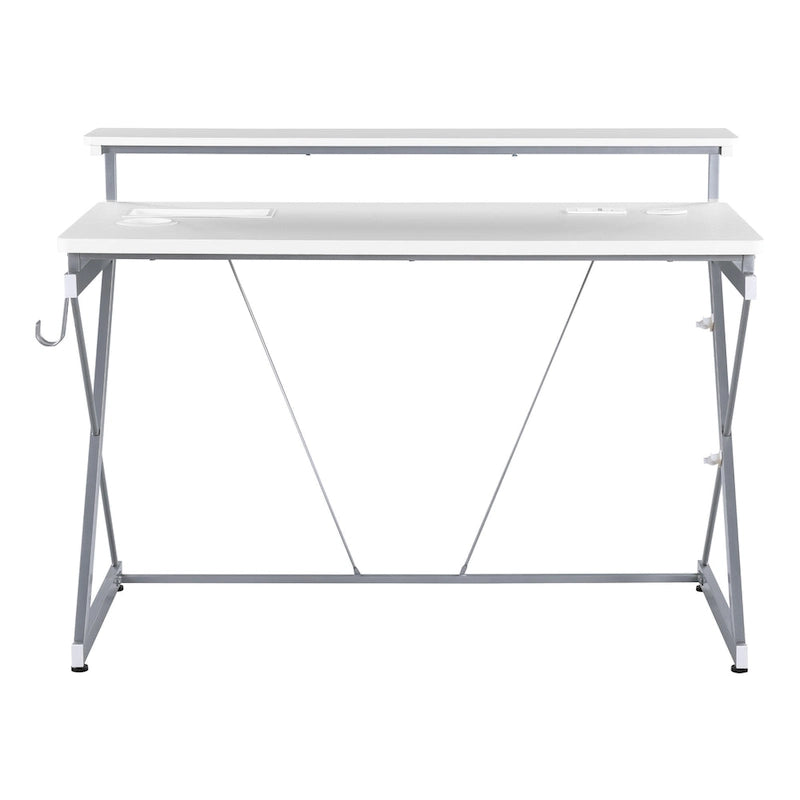 47.8 in. Gaming Desk with RGB LED Lighting and Monitor Shelf
