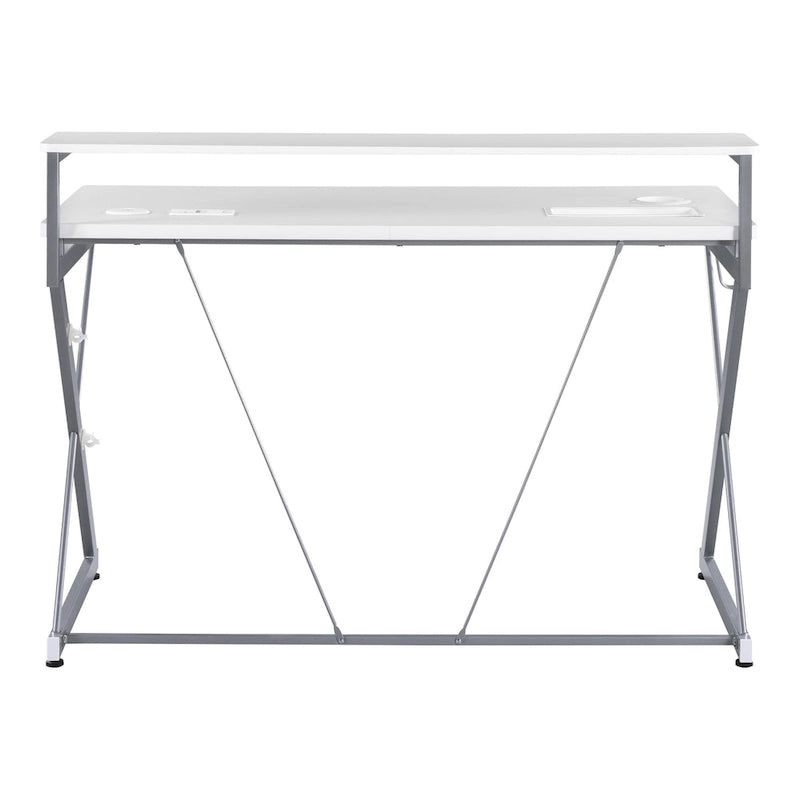 47.8 in. Gaming Desk with RGB LED Lighting and Monitor Shelf