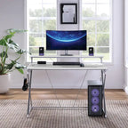 47.8 in. Gaming Desk with RGB LED Lighting and Monitor Shelf