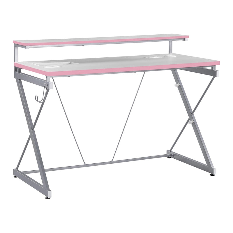 47.8 in. Gaming Desk with RGB LED Lighting and Monitor Shelf