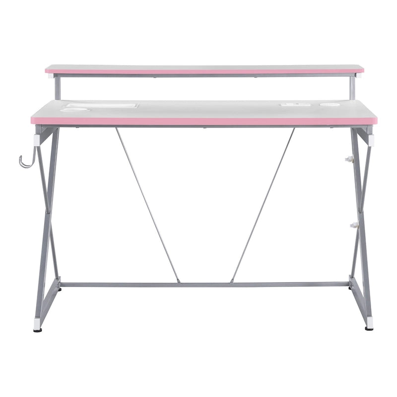 47.8 in. Gaming Desk with RGB LED Lighting and Monitor Shelf