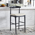 Retro 30-Inch Bar Stool with Curved Bentwood Back – 22"W x 21"D x 42"H