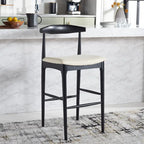 Retro 30-Inch Bar Stool with Curved Bentwood Back – 22"W x 21"D x 42"H