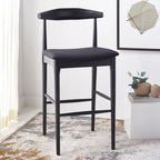 Retro 30-Inch Bar Stool with Curved Bentwood Back – 22"W x 21"D x 42"H