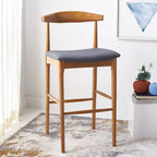 Retro 30-Inch Bar Stool with Curved Bentwood Back – 22"W x 21"D x 42"H