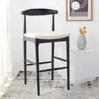Retro 30-Inch Bar Stool with Curved Bentwood Back – 22"W x 21"D x 42"H