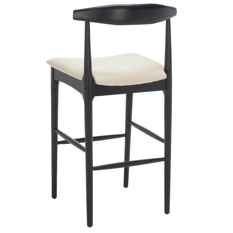 Retro 30-Inch Bar Stool with Curved Bentwood Back – 22"W x 21"D x 42"H