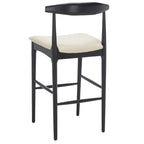 Retro 30-Inch Bar Stool with Curved Bentwood Back – 22"W x 21"D x 42"H