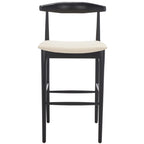 Retro 30-Inch Bar Stool with Curved Bentwood Back – 22"W x 21"D x 42"H
