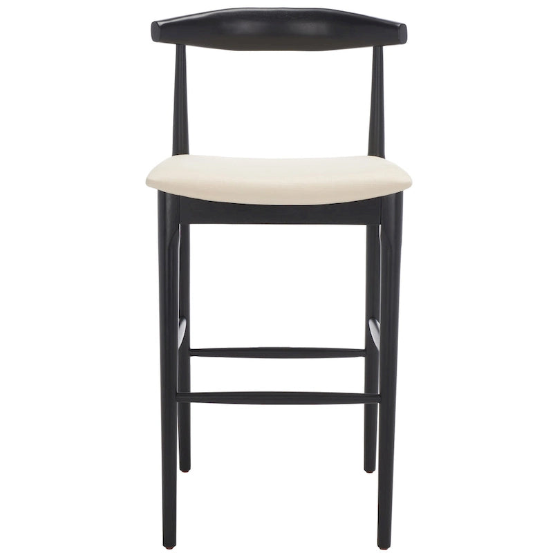 Retro 30-Inch Bar Stool with Curved Bentwood Back – 22"W x 21"D x 42"H