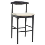 Retro 30-Inch Bar Stool with Curved Bentwood Back – 22"W x 21"D x 42"H