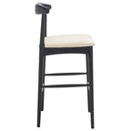 Retro 30-Inch Bar Stool with Curved Bentwood Back – 22"W x 21"D x 42"H
