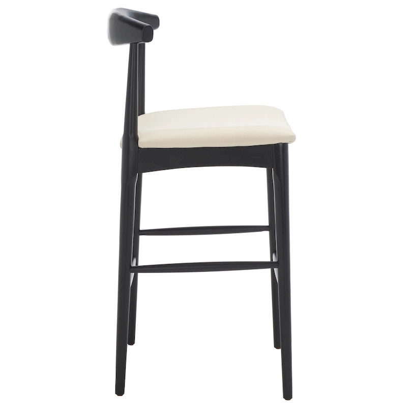 Retro 30-Inch Bar Stool with Curved Bentwood Back – 22"W x 21"D x 42"H