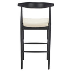 Retro 30-Inch Bar Stool with Curved Bentwood Back – 22"W x 21"D x 42"H