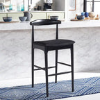 Retro 30-Inch Bar Stool with Curved Bentwood Back – 22"W x 21"D x 42"H