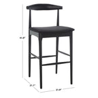 Retro 30-Inch Bar Stool with Curved Bentwood Back – 22"W x 21"D x 42"H