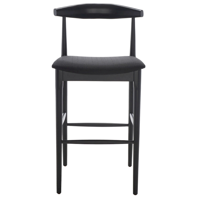 Retro 30-Inch Bar Stool with Curved Bentwood Back – 22"W x 21"D x 42"H