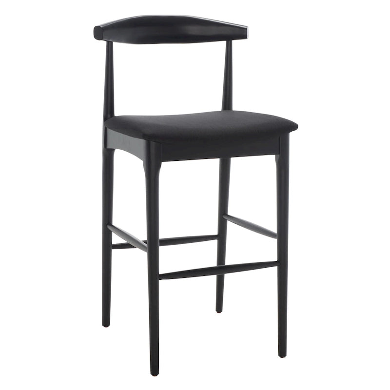 Retro 30-Inch Bar Stool with Curved Bentwood Back – 22"W x 21"D x 42"H