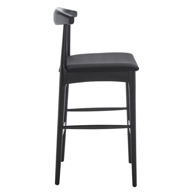 Retro 30-Inch Bar Stool with Curved Bentwood Back – 22"W x 21"D x 42"H