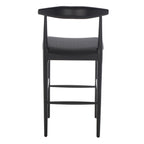 Retro 30-Inch Bar Stool with Curved Bentwood Back – 22"W x 21"D x 42"H