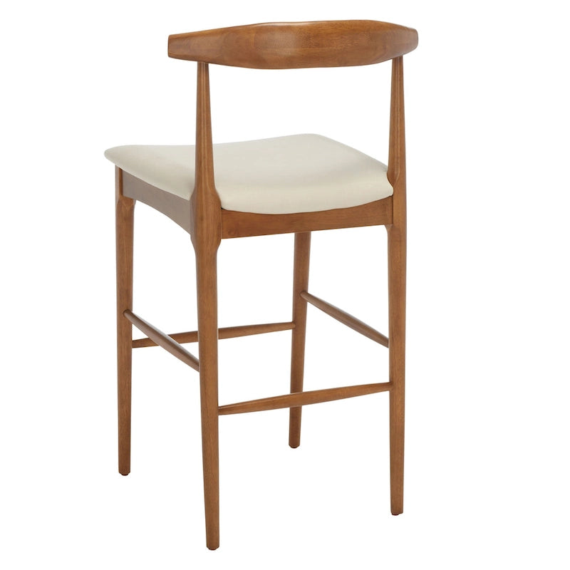 Retro 30-Inch Bar Stool with Curved Bentwood Back – 22"W x 21"D x 42"H