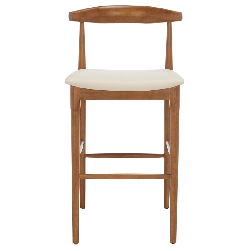 Retro 30-Inch Bar Stool with Curved Bentwood Back – 22"W x 21"D x 42"H