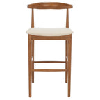 Retro 30-Inch Bar Stool with Curved Bentwood Back – 22"W x 21"D x 42"H