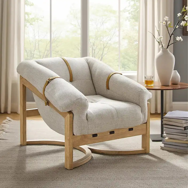 Lounge Chair with Leather or Fabric Upholstery