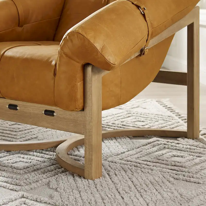 Lounge Chair with Leather or Fabric Upholstery