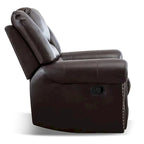 Manual Recliner Chair with Padded Armrests