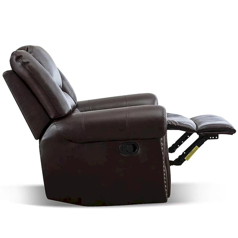 Manual Recliner Chair with Padded Armrests