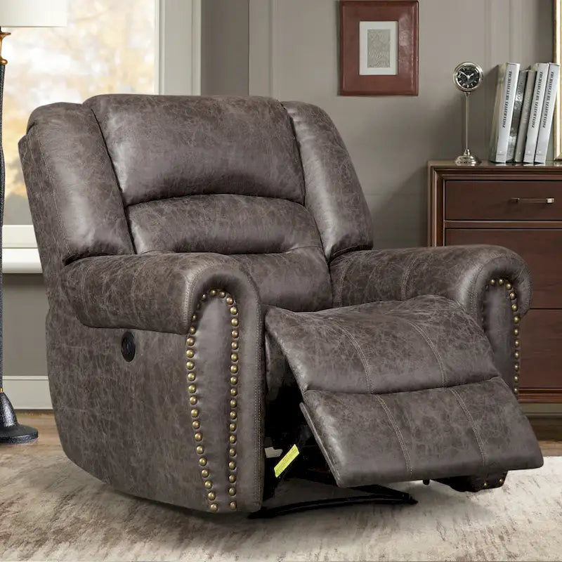 Manual Recliner Chair with Padded Armrests