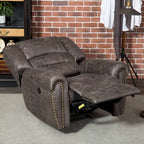 Manual Recliner Chair with Padded Armrests