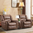 Manual Recliner Chair with Padded Armrests