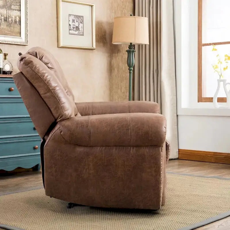Manual Recliner Chair with Padded Armrests