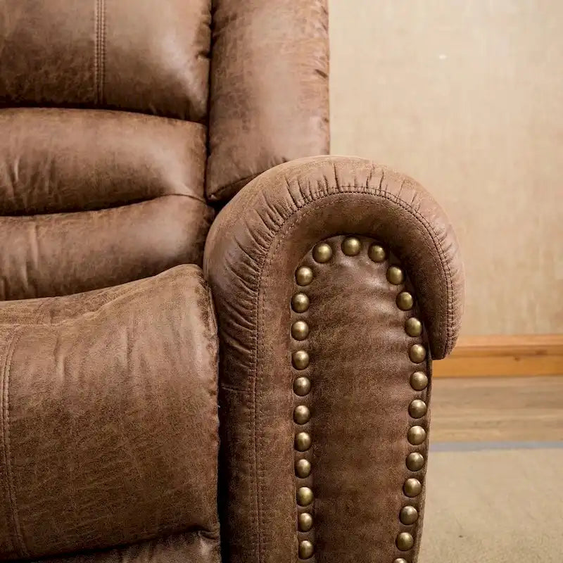 Manual Recliner Chair with Padded Armrests
