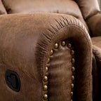 Manual Recliner Chair with Padded Armrests